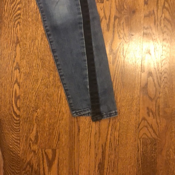 Flying Monkey blue faded skinny jeans with side stripe size 27 - Picture 3 of 6